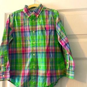 Ralph Lauren New Kids Plaid Shirt Size 4. NEW WITH TAGS